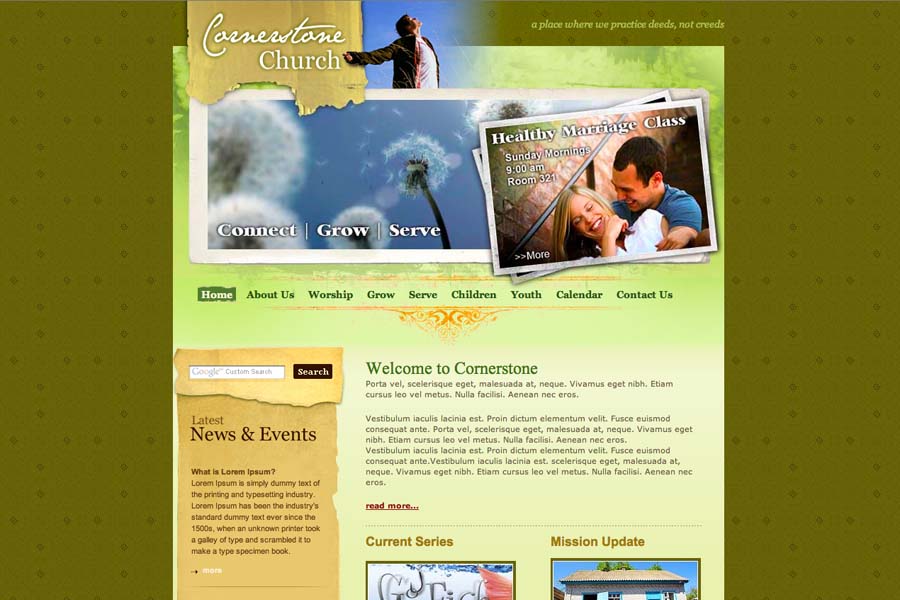 church website theme